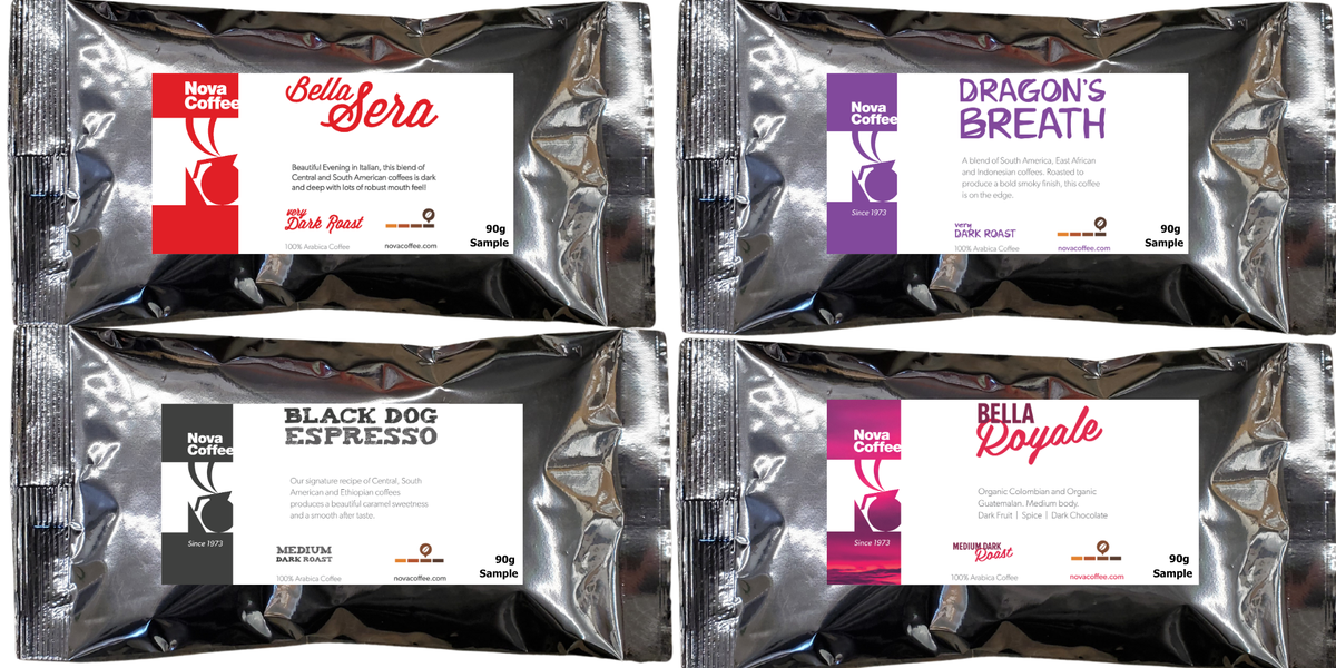 Nova Coffee Sample Packs - 4 x 90g packs